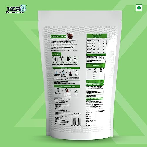 XLR8 Whey Protein Powder with 24 g Protein, 5.4 g BCAA - 2 Lbs / 907 g (Chocolate)