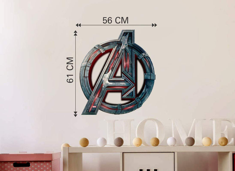 DivineDesigns™ Avengers Logo Sticker | Wall Sticker for Living Room/Bedroom/Office and All Decorative Stickers