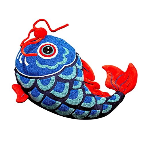 CALANDIS® Chinese Style Pillow Bedroom Living Room Comfortable Handmade Chair Blue Fish | 1 Chinese Style Pillow