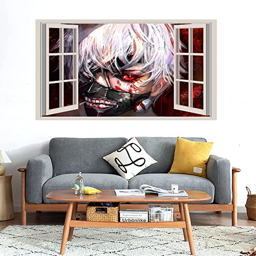 GADGETS WRAP Printed Wall Decal Sticker Fake Window Style Decal (90cm x 50cm) - Deadly Anime