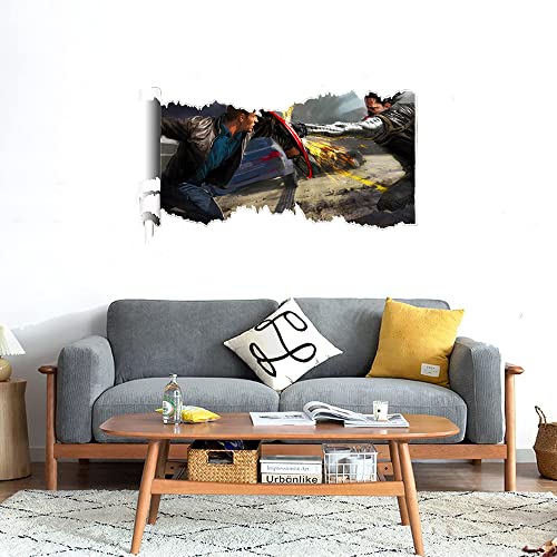 GADGETS WRAP Printed Wall Decal Sticker Scratched Paper Style Wall Decal (90cm x 50cm) - Captain America The Winter Soldier