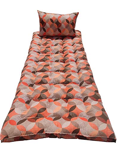 Nivedha Mattress- Kapok/Silk Cotton/ilavam Panju Soft Sleeping Foldable Hostel Bed Mattress, 6.25 x 2.5 feet x 3 inches with 1 Pillow.