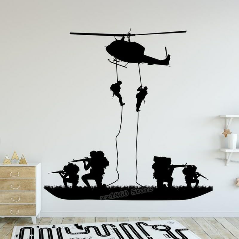 GADGETS WRAP Vinyl Soldier War Wall Sticker Military War Wall Decal