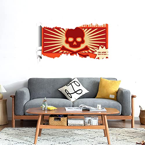 GADGETS WRAP Printed Wall Decal Sticker Scratched Paper Style Wall Decal (90cm x 50cm) - Hacker Infected