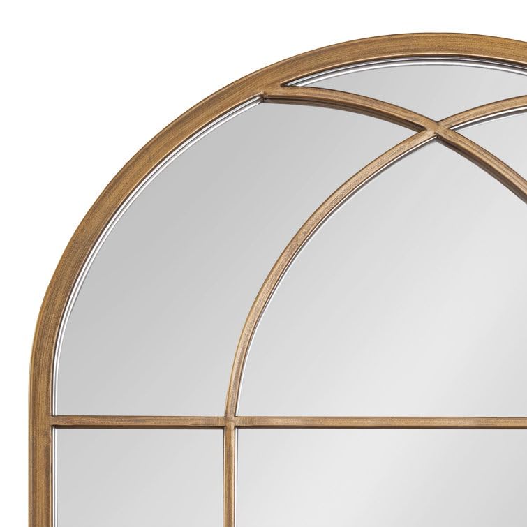 VENETIAN IMAGE Metal Arched Wall Mirror 19x40 Elegant Home Décor for Entryway, Hallway, Living Room (Gold)