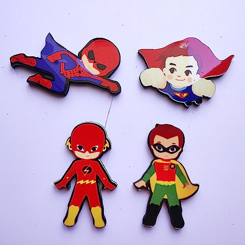 TWEAK Cratoons Super Hero & Motu patlu Printed Fridge Magnets for Kids, Home Decor (10)