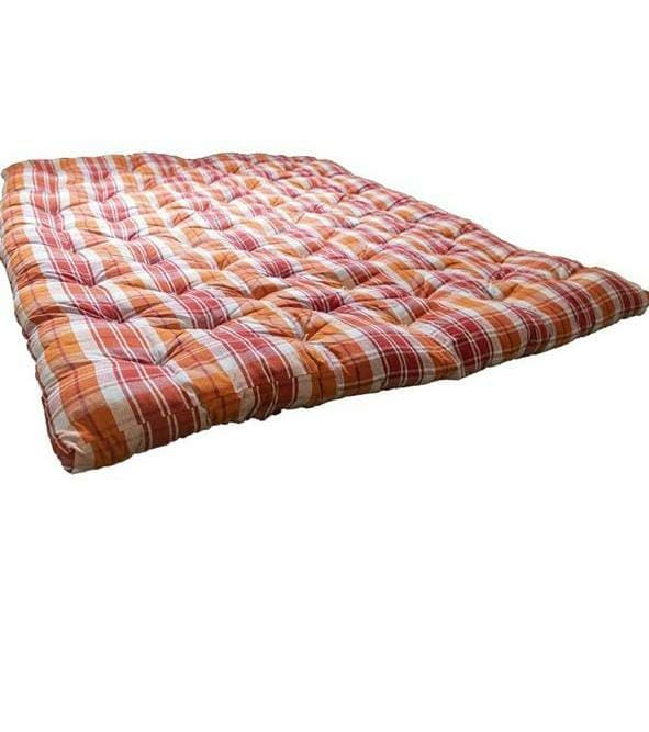 The Cozy HUB Quilted Soft Cotton Mattress, Checkered Pattern, 3 feet * 6 feet,