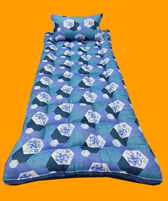 Ozone Mattress Organic Kapok Silk Cotton Ilavam Panju Foldable Hostel Bed Mattress,6.25 x 2.5 ft / 75 x 30 x 3 inch,Multicolour.