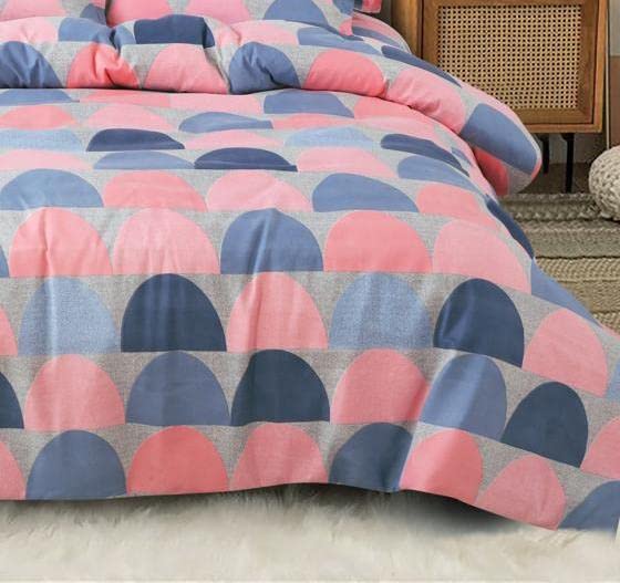 Ab Home Decor 160TC Glace Cotton Duvet/Razai/Quilt Cover for Double Bed Size with Zipper (Dohars) 90x100 inch- Pink