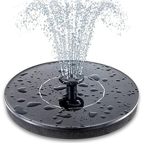 TRIDEO Solar Bird Bath Fountain Pump, Upgrade Solar Fountain with 5 Nozzle, Free Standing Floating Solar Powered Water Fountain Pump for Bird Bath, Garden, Pond, Pool, Outdoor_SA014