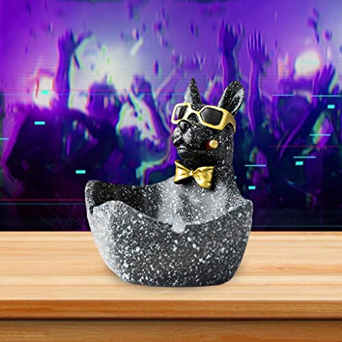 MYADDICTION Animal Figurine Ashtray Storage for Cigarettes Artware Office Decor Ornament Gray