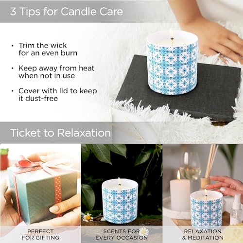 Urbane Home Scented Candles | Fragrance Candles | Candles for Wedding | Candles for Bedroom | Birthday Candles | Valentines Day Gifts Candles | DY-230708B | Blue