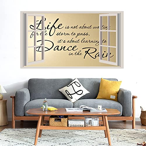 GADGETS WRAP Printed Wall Decal Sticker Fake Window Style Decal (90cm x 50cm) - Quotes About Life