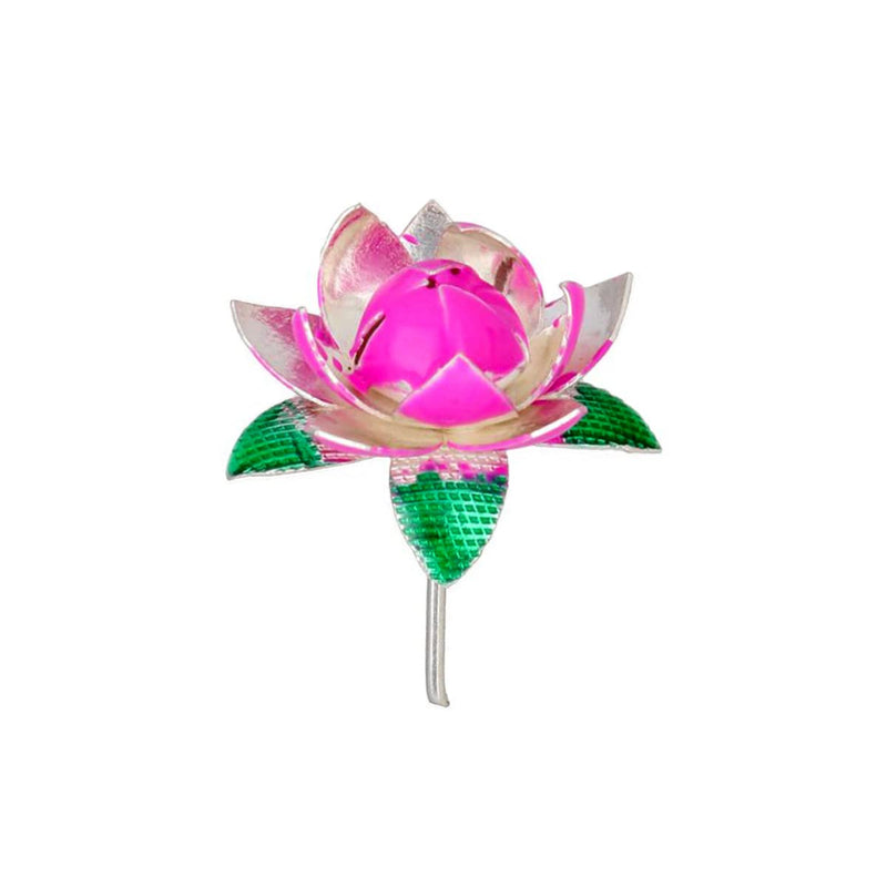 Sri Jagdamba Pearls Dealer Silver Lotus Design Flowers (Silver), Size: 6 Gram