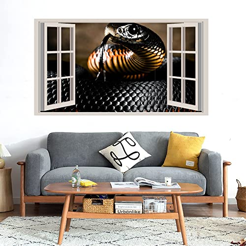 GADGETS WRAP Printed Wall Decal Sticker Fake Window Style Decal (90cm x 50cm) - Reptile