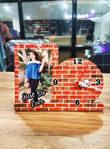 PrintStory Personalized Table Clock with 1 of Your Pictures