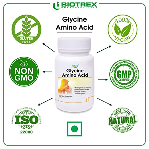 Biotrex Nutraceuticals Glycine Amino Acid -Pack Of 60 Veg Capsules