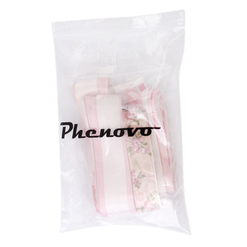 Generic Phenovo Grosgrain Ribbon Mixed Pattern for Crafts DIY (Multicolour) - Set of 22