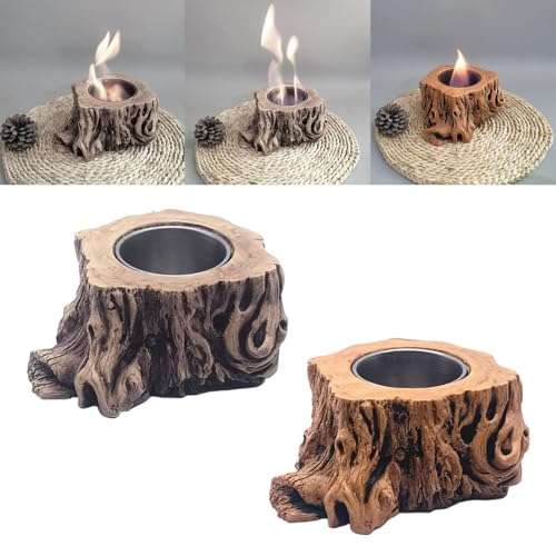 UJEAVETTE® Tabletop Fire Pit Teapot Warmer Warm Flame Bow for Camping Kitchens Balconies A