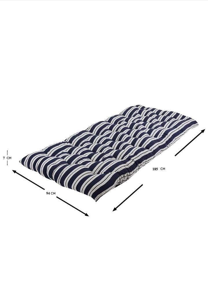 COLOFLY Soft Cotton Multicolour Mattress Gadda Single Bed 3x6 Feet Dark Blue