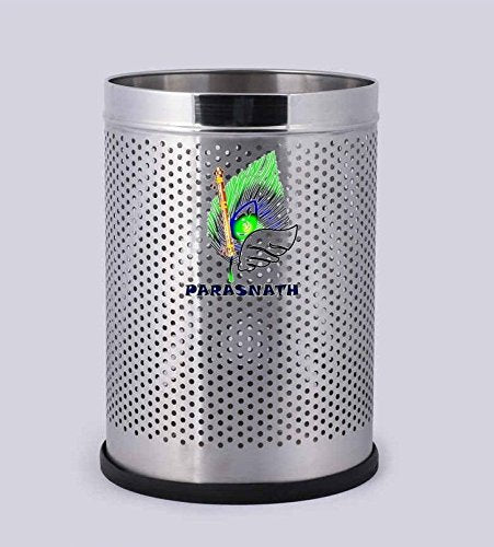 Parasnath Perforated Open Bin Stainless Steel Dustbin (10''X15'' 18 Litre)