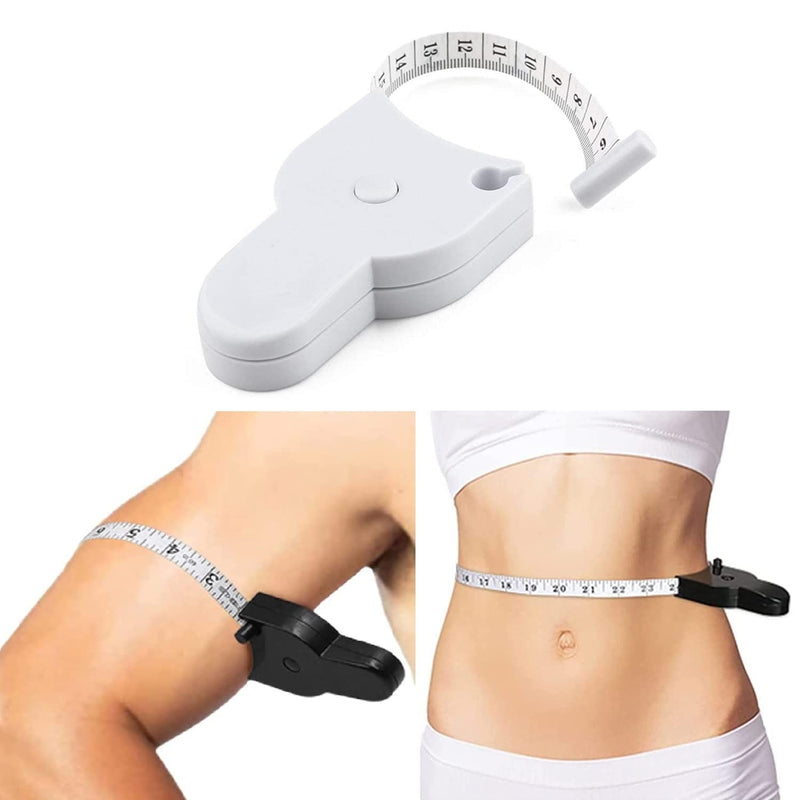 SPAREQUE Body Measuring Tape body tape Retractable inch tape for measurement for body with Lock Pin and Push Button 150cm Tape Measure for Fat Measurement and Weight Loss Sewing Tape Tailor Tape