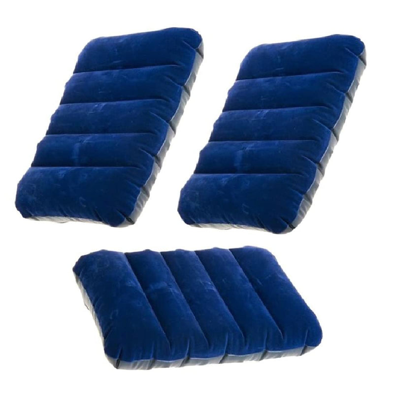 JSR CART Air Solid Sleeping Pillow Pack of 3 (Blue)