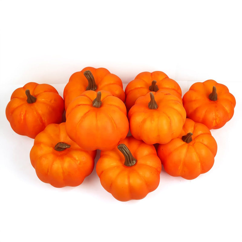 Crystu Artificial Pumpkin Artificial Pumpkin Decoration Artificial Vegetable Pumpkin (Pack of 12 pc)