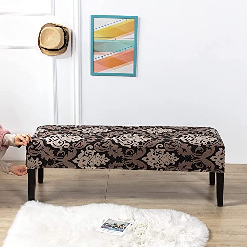 Street27® Printed High Stretch Bench Seat Cushion Slipcovers Washable Removeable Rectangular Bench Cover Furniture Protector Dining Chair Slipcovers for Living Room, Bedroom, Kitchen (Pattern33),Polyester