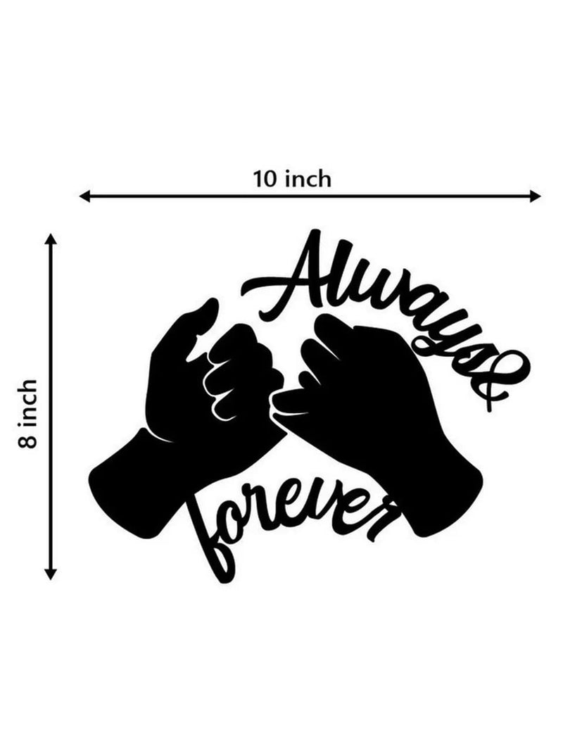 VVWV Always Forever Wall Stickers for Couple Quotes Bedroom Living Room Kids Room Home & Kitchen Decor L x H 10 x 8 Inch