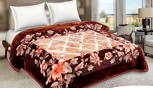 ALCITIC HOME Floral Embossed Bed Mink Blanket for Winter | Mink Blanket