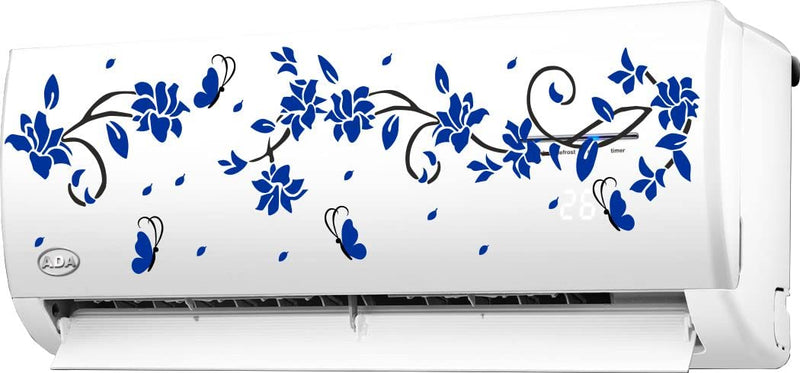 Delight Art Beautiful Flower with Butterfly A.C. Sticker Size - ( 79*30 ) cm Model id - ( DAMC00702L )