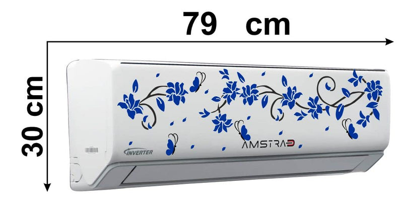 Delight Art Beautiful Flower with Butterfly A.C. Sticker Size - ( 79*30 ) cm Model id - ( DAMC00702L )