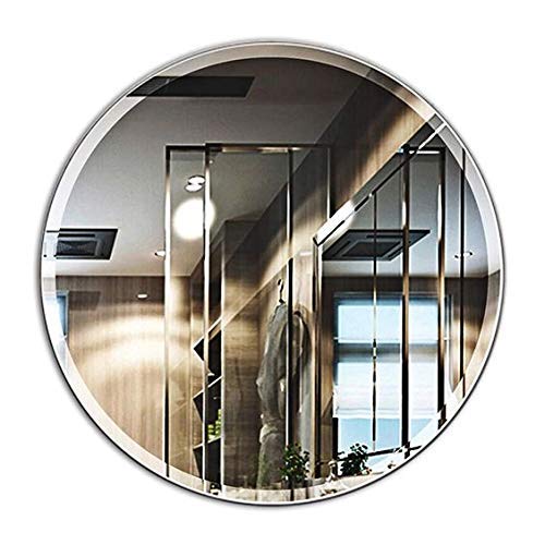 Creative Arts n Frames 18 x 18 inch Beveled Polished Frameless Wall hanging Mirror with non sharp smooth edges (18 x 18 Round Mirror)