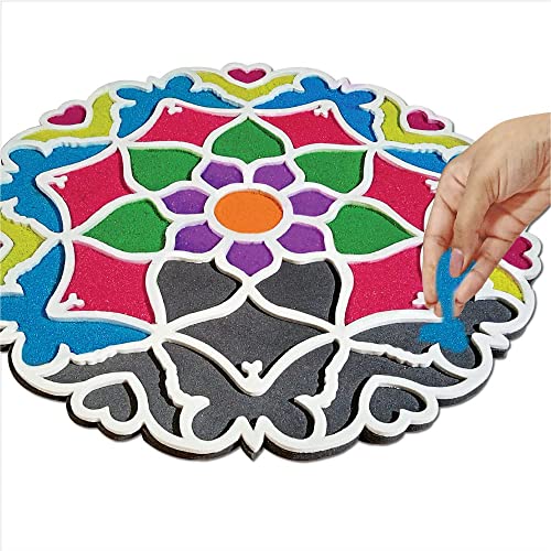 Rangoli Bhavara Design Floating Rangoli | 3D Rangoli | Mandala Art | Rangoli Stencil | Rangoli Mat