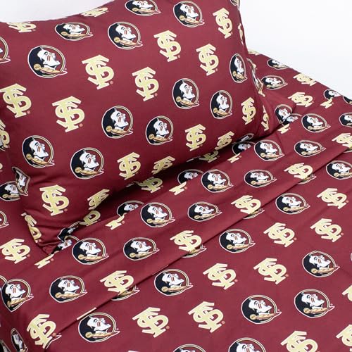 College Covers Florida State Seminoles Printed Solid Sheet S