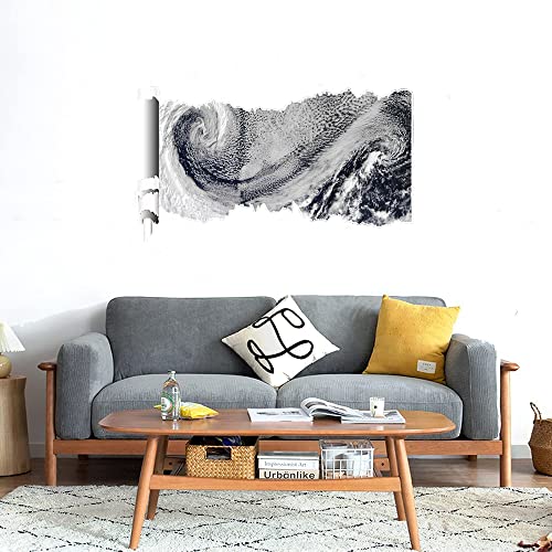 GADGETS WRAP Printed Wall Decal Sticker Scratched Paper Style Wall Decal (90cm x 50cm) - Swirling Clouds