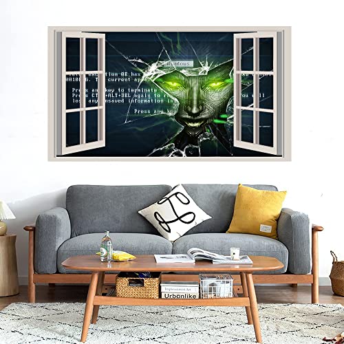 GADGETS WRAP Printed Wall Decal Sticker Fake Window Style Decal (90cm x 50cm) - System Shock 2