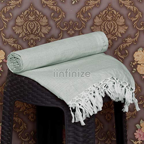 iinfinize Extra Soft Cotton Bhagalpuri Exclusive Premium Chadar 100% Organic Summer Plain Chadar | Rainy Season | Winter | Ac Rooms | All Season Use Blanket_Size (90 Inch x 50 Inch)