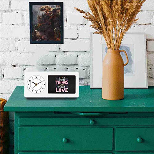 Designer Unicorn Desk/Shelf Clock with Attached Frame do Small Things with Great Love 9.5 * 4.5 inches