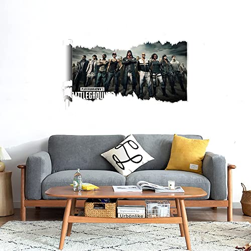 GADGETS WRAP Printed Wall Decal Sticker Scratched Paper Style Wall Decal (90cm x 50cm) - PUBG Team