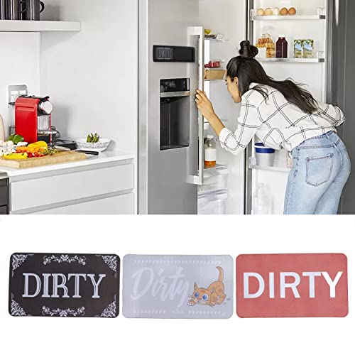 Dishwasher Magnets Clean Dirty Signs 3 Scratch Resistant Refrigerator Magnets Double Sided (Combination Two)