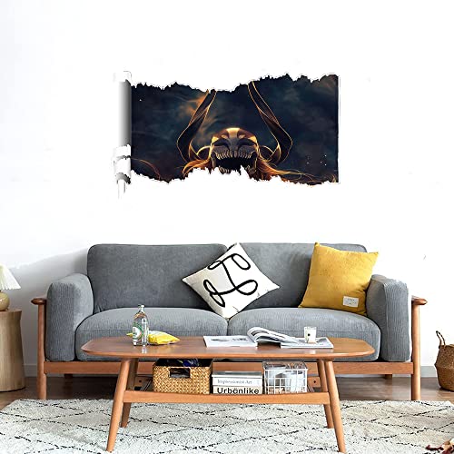 GADGETS WRAP Printed Wall Decal Sticker Scratched Paper Style Wall Decal (90cm x 50cm) - Lord of Power