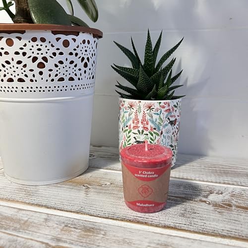 Thorness Root (Red) - Chakra Candle | Standing at About 4.5 centimetres Tall (1.75 inches), emanates an Aura of Rustic Charm, invoking The Essence of The Earth Itself., 31673