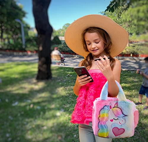 ADISA Toddler Bag Princess Cute Crossbody Handbags Gift for Girls (Baby Pink)