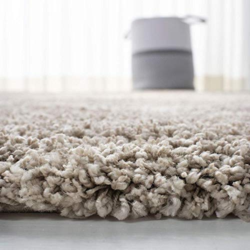 Naze Modern Polyester Anti Slip Shaggy Fluffy Rectangular Shape Rug And Carpet For Living Room, Bedroom (Beige Mandir, 1.5X3 Feet)