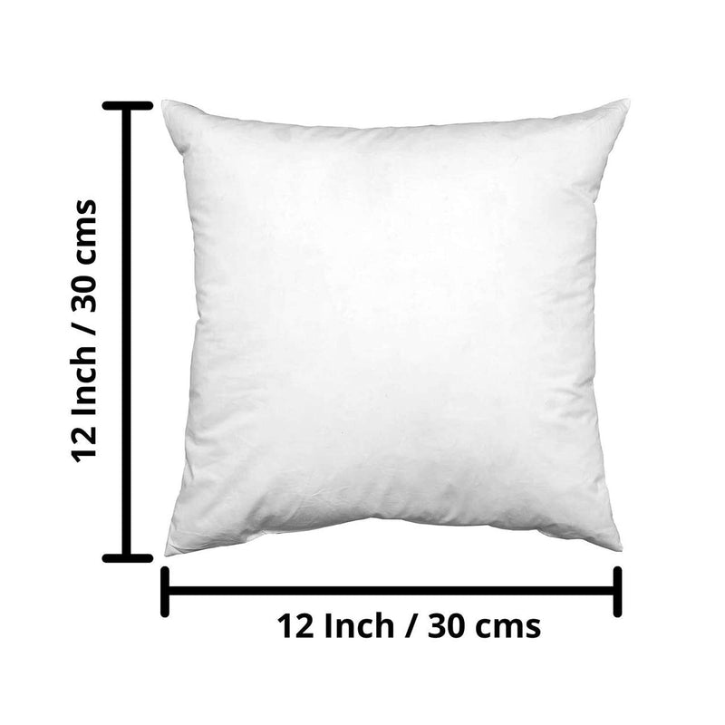 Kuber Industries Square Microfiber Filled Cushion Filler 12"x12"-Pack of 2 (White)-HS_38_KUBMART21166