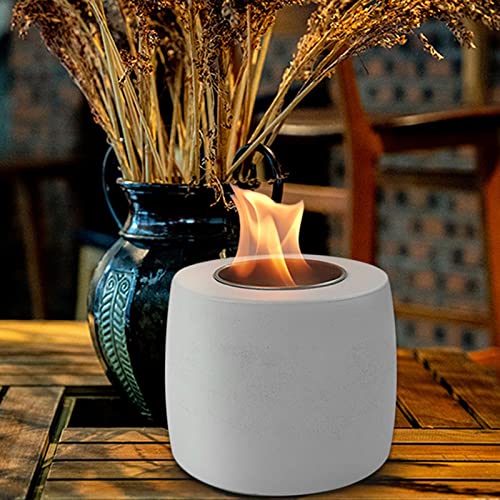 ATORSE® Tabletop Bioethanol Fireplace Hot Bowls Pot Bowl Pot Fireplace for Camping Grey