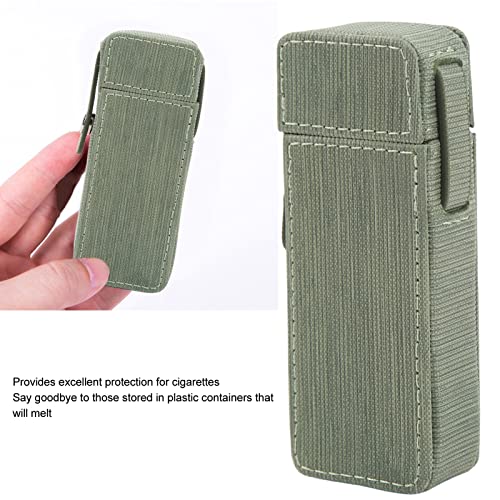 Cigarette Box, Waterproof PU Cigarette Case Delicate Strong for Office (Pea Green)