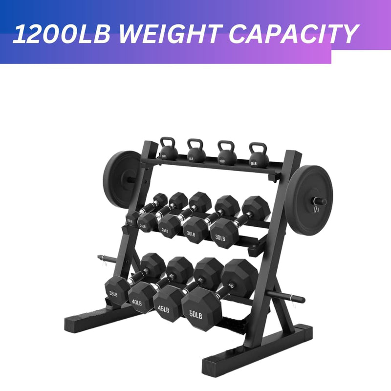 IRIS Multifunctional Weight Rack for Home Gym Suitable for Storage of Dumbbell and Weight Plates